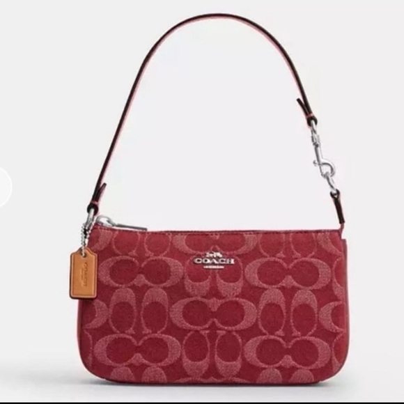 NWT Coach Nolita 19 In Signature Denim red
